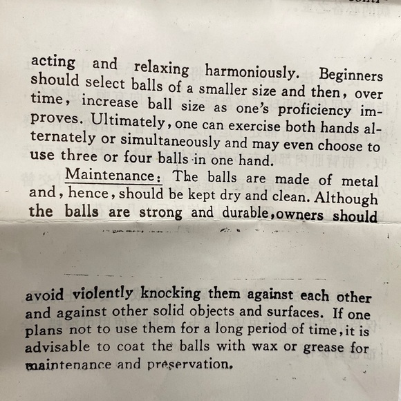 Chinese Large Musical Baoding Balls Stress Relief Relaxation Asian with Case - Picture 10 of 11